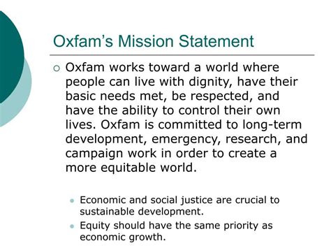 oxfam mission statement.